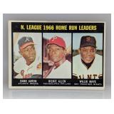 1967 Topps NL HR Leaders Aaron/Mays #244 C/E