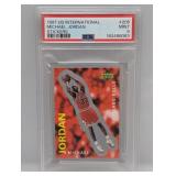 1997 UD International Stickers Jordan 205 PSA 9