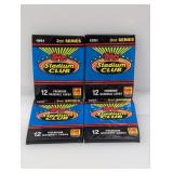 (4) 1991 Topps Stadium Club Baseball Series 2 Pack