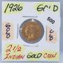WOW 1926 $2.50 Indian Gold Coin