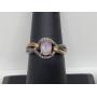 10K/.925 Sterl Silv Morganite/Diamond Ring