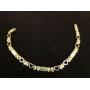 10KT X & O BRACELET 8" 6.1 GMS TWO TONE