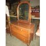 MAHOGANY 4 DRAWER DRESSER W/ MIRROR