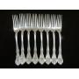 (8X) ALVIN CHATEAU ROSE STERLING DINNER FORKS 7"