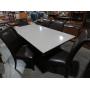 THOMASVILLE CORIAN SOLID WOOD DINING TABLE W/ (6)