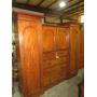 ANTIQUE BURL WALNUT 4 DOOR/4 DRAWER WARDROBE/CHEST