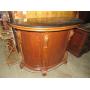 CHERRY CARVED GRANITE TOP HALF MOON BAR