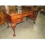 SOLID MAHOGANY CHIPPENDALE 5 DRAWER CLAW FOOT DESK