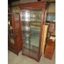 CHERRY CURIO CABINET 2 DO. ETCHED GLASS FRONT