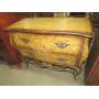 HAND PAINTED 2 DRAWER BOMBAY CHEST WITH METAL BASE