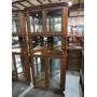 BEAUTIFUL TIGER OAK 4 DOOR MIRROR BACK CORNER CAB
