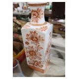 VINTAGE HAND PAINTED FLORAL VASE