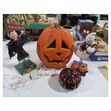 VTG LIGHTED PUMPKIN BUBBLE FIGURES