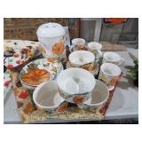 (17) PCS FALL CHINA & TABLE COVER