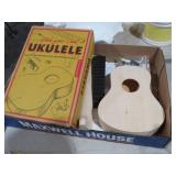 WOOD UKELELE KIT W/ INSTRUCTIONS & PARTS