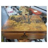 VTG WOOD REMINGTON LIFT TOP STORAGE BOX