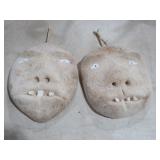 PAIR OF UNIQUE HANGING MASKS