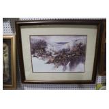 FRAMED/SIGNED SNOW SIDE PRINT 33X26