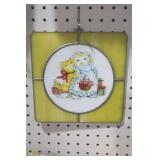 STAINED GLASS CAT WALL HANGING 9X9