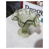 FENTON? GREEN HOBNAIL VASE