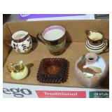 COLL. LUSTERWARE CUPS, PITCHERS , VASE & MISC