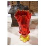 VTG FENTON AMBERINA VASE