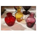 VTG SMALL GLASS PITCHERS 2 PILGRIM GLASS