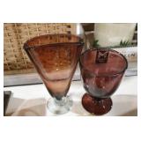 ART GLASS PLANTER & GLASS