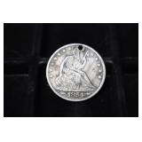 1854 O SEATED LIBERTY HALF DOLLAR 90% HOLED