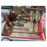 COLLECTION BRASS CUPS & FIGURINES