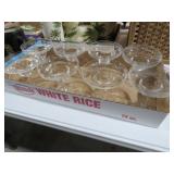COLL. ETCHED GLASS MARTINI GLASSES