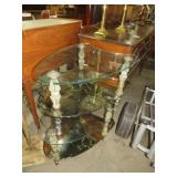 (2) STACKABLE MID CENTURY STYLE HEART TABLE