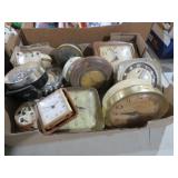 BOX FULL OF VINTAGE ALARM CLOCKS