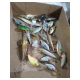 BOX OF VINTAGE FISHING LURES