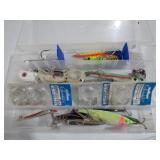 CONTAINER OF FISHING LURES & HOOKS