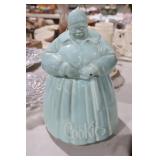 VINTAGE MCCOY AQUA MAMMY COOKIE JAR