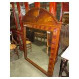 INLAID WOOD WALL MIRROR
