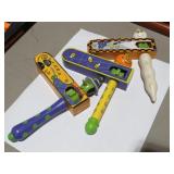 (3) WOOD HALLOWEEN NOISE MAKERS