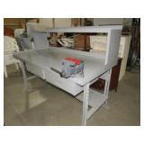 METAL WORKSTATION TBL W/ CRAFTMENS TBL W/ VISE