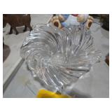 12" VTG GLASS SWIRL BOWL
