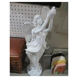 WHITE COMPOSITE ANGEL STATUE
