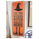 HEAVY METAL WICKED WITCH SIGN 11X31