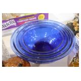 VINTAGE COBALT BLUE PYREX SET