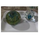 SIGNED GLASS & UNIQUE GLASS PAPERWEIGHTS