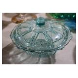 VINTAGE FEDERAL GLASS OYSTER PEARL CANDY DISH