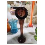 VINTAGE HAND-BLOWN AMETHYST PURPLE GLASS BUD VASE