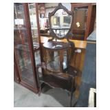 UNIQUE CHERRY FINISH TIERED ETAGERE