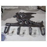 CAST IRON DRAGON WALL HOOKS