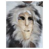 UNIQUE TRIBAL MASK W/ FUR