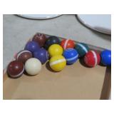 COLLECTION OF MINI TABLE TOP POOL BALLS